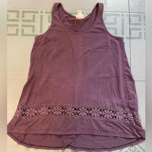 Mossimo Supply Co. Lavender Crochet Hem Tank Top